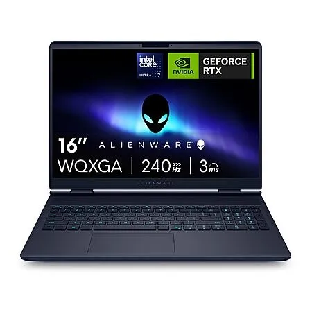 Alienware 16X Gaming Laptop, 16” WQXGA OLED 240Hz, RTX 5060, Intel Ultra 7 270HX Plus (20 cores, up to 5.3 GHz), 16GB DDR5 RAM, 1TB SSD, Windows 11 Home