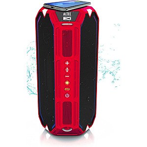 Altec Lansing Technologies HydraShock Bluetooth Speaker w/LED Lights 20 Hour Playtime (Red) $26.68