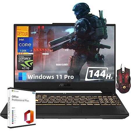 Amazon.com: ASUS TUF Gaming Laptop, 15.6" 144Hz Display, Intel i7-13624070, 16GB DDR5 RAM, 1TB SSD, Wifi6, Windows 11 Pro & Office Lifetime