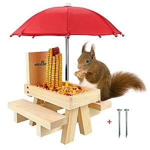 Amazon – MIXXIDEA Squirrel Feeder Table w/ Umbrella $9.34 w/ Code
