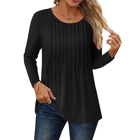 Amazon – NORACORA Women's Long-Sleeve Pleated Tunic - $6.87–$7.96 w/ Code