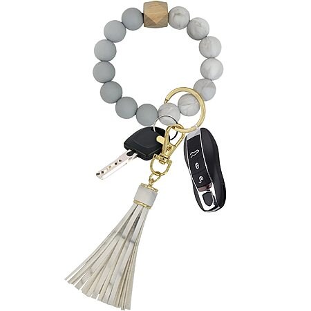 Amazon – Pusunas Silicone Beaded Wristlet Keychain Bracelet w/ Tassel