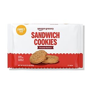 Amazon Brand - Happy Belly Peanut Butter Sandwich Cremes,16 oz $2.51 with 5% S&S $2.24 with 15%