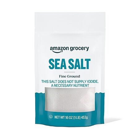 Amazon Grocery, Sea Salt, Fine Ground, 16 Oz $1.63
