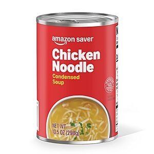 Amazon Saver, Chicken Noodle Condensed Soup, 10.5 oz (Previously Happy Belly, Packaging May Vary) x 4~$2.28 After Multibuy & S&S @ Amazon