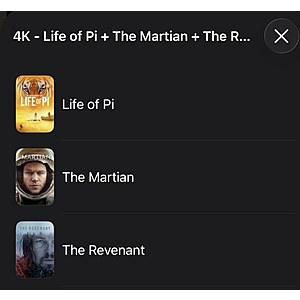 AppleTV: Life if Pi, Revenant, The Martian $9.99