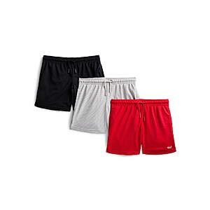 Athletic Works Boys Mesh Shorts, 3-Pack, Sizes 4-18 & Husky