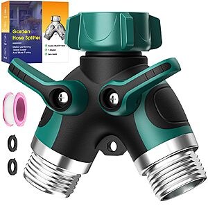 BKV 2-Way Garden Hose Splitter w/ Shut Off Valve for 3/4" Hose (2 colors) $4.49 + Free Shipping w/ Prime or on $35+