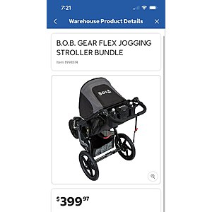 BOB Gear Revolution Flex 3.0 Jogging Stroller & Handlebar Console $399