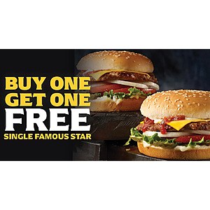 BOGO Single Famous Star @ Carl's Jr~Valid 6/21 Only!