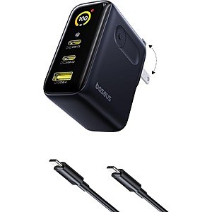 Baseus Picogo 100W 3-Port USB-C Laptop Charger w/ Display (2x USB-C + 1x USB-A) $30 + Free Shipping