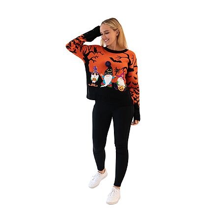Blizzard Bay Women's Halloween Crew Neck, Long Sleeve, Sweater, Orange Twist, Medium $10.25