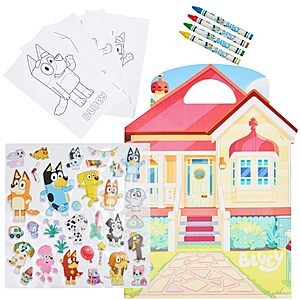 Bluey Stickers Activity Set for Kids with Crayons, Sticker Sheets, Coloring Sheets, Coloring Set - $4.99