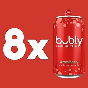 Bubly Sparkling Water 8pk/12oz all flavors $3.21-$3.39 S&S Amazon