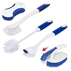 CELOX Cleaning Scrub Brush Set: 2-Pack w/ Scraper $7.99, 5-Pack w/ Ergonomic Handle $12 + Free Shipping w/ Prime or on $35+