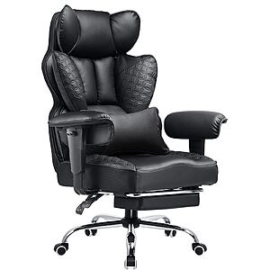 COMHOMA Big & Tall Ergonomic Gaming/Office Chair w/ Footrest, Pocket Spring Lumbar Support, Pillow & 150° Recline $137.99 + Free Shipping