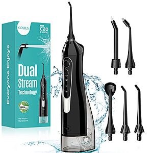 COSLUS Water Dental Flosser Professional Set as Low as $7 w/ Code 2ZK4YM9E (Reg. $42.99)