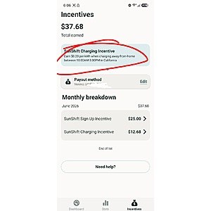 California Residents: Get monthly rebate of 20c/kWh when charging between 10am-3PM