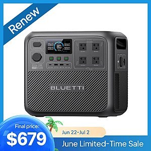 Certified Refurbished BLUETTI Elite 200 V2 2073Wh Portable Power Station $679
