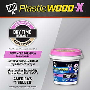 DAP Plastic Wood-X with DryDex 5.5 oz Natural Wood Filler $4.97