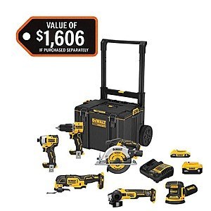 DEWALT 20-Volt MAX ToughSystem Lithium-Ion 6-Tool Cordless Combo Kit $529
