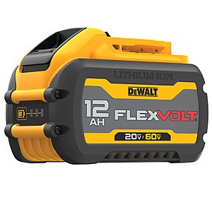 DEWALT 20V/60V MAX* FLEXVOLT 12Ah Battery $189