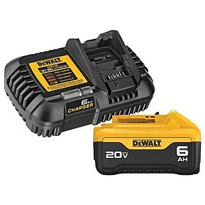 DEWALT DCB206C 20V MAX 6Ah Battery and 6 amp Charger $89