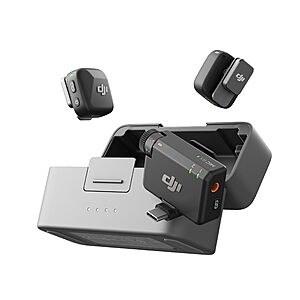 DJI Mic Mini (2 TX + 1 RX + Charging Case) Wireless Lavalier Microphone $79