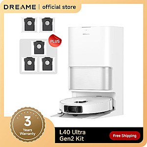 DREAME L40 Ultra Gen 2 All-in-One Robot Vacuum & Mop w/ Auto-Empty & Cleaning Dock $393 + Free S/H