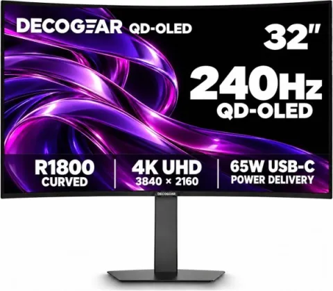 Deco Gear 32" 4K QD-OLED Curved 240Hz Gaming Monitor (DGOLED32)
