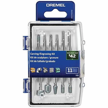 Dremel 11-Piece Carving & Engraving Rotary Tool Accessory Kit $9.98 + Free Shipping w/ Prime or on $35+