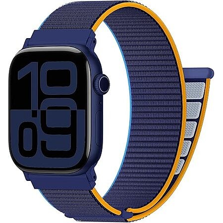 EOMTAM Nylon Loop Sport Apple Watch Band (38mm-49mm, Various Colors) $4.99 + Free Shipping w/ Prime or on $35+