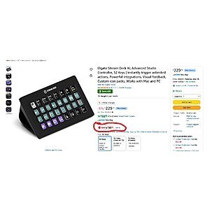 Elgato Stream Deck XL Advanced Studio Controller, 32 Keys $199