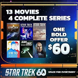 Fanflix: Star Trek 60 Bundle: 13 Movies, 4 Complete Series $60