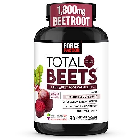Force Factor Total Beets 1800mg Beet Root Capsules, Blood Pressure Support