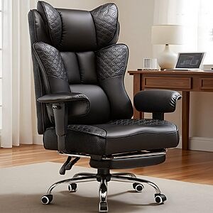 GTPLAYER Big & Tall Ergonomic Gaming/Office Chair w/ Footrest, Pocket Spring Lumbar Support & Reclining Back (Black, 400-Lb Capacity) from $134.99 + Free Shipping