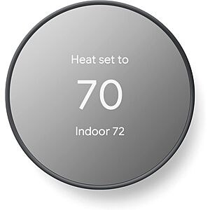 Google Nest Programmable Smart WiFi Thermostat (Charcoal) $79.00 + Free Shipping