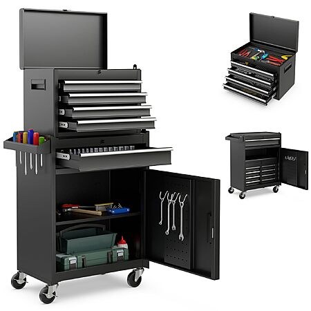 Goplus Tool Chest, 5 Drawers Rolling Tool Cabinet with Detachable Top Toolbox $121.54