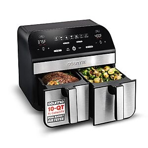 Gourmia Dual Basket Air Fryer 10 Qt with 7 Presets $79.99 + Free S&H at Amazon