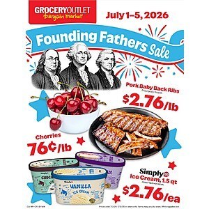 Grocery Outlet Stores: Cherries $0.76 / lb, Baby Back Ribs $2.76 / lb, & More (Thru 7/7/2026)
