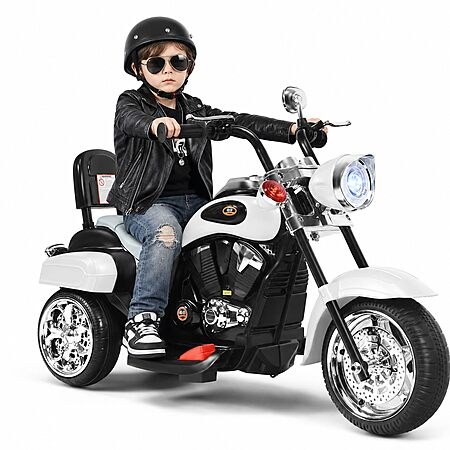 HONEY JOY Kids Motorcycle, 6V Battery Powered Chopper Motorbike Ride-On Toy