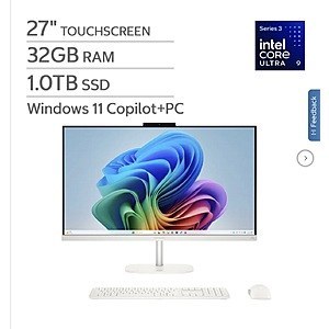 HP OmniStudio 27" Touchscreen All‑in‑One Desktop - Intel Core Ultra 7 Series 3 Processor - Copilot+ PC - FHD 32GB Memory - 1TB SSD Windows 11 $1699.99 + $14.99 shipping Costco.com