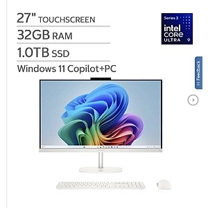 HP OmniStudio 27" Touchscreen All‑in‑One Desktop - Intel Core Ultra 7 Series 3 Processor - Copilot+ PC - FHD 32GB Memory - 1TB SSD Windows 11 $1699.99 + $14.99 shipping Costco.com