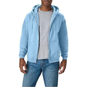 Hanes Men's EcoSmart Fleece Full-Zip Hooded Sweatshirt (Light Blue) $9.10 + Free Shipping w/ Prime or on orders over $35