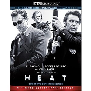 Heat 4K UHD + Blu Ray + Digital $13.99 Amazon.com