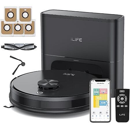ILIFE A30s Plus 10000Pa Robot Vacuum w/ Self-Emptying Station