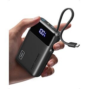 INIU Portable Charger, Smaller 45W Fast Charging Power Bank, 20000mAh Black $28.47 at Amazon