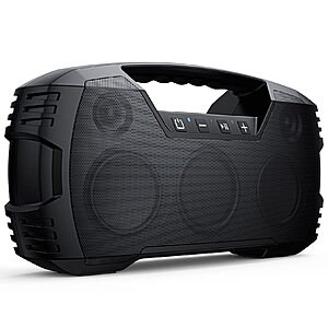 IPX7 Waterproof Outdoor Bluetooth Speaker, Wireless Black $59.98