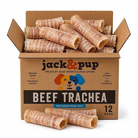 Jack & Pup Beef Trachea For Dogs, 6 in 12 pack Amazon $2.97 AC S&S Select Accts Amazon YMMV