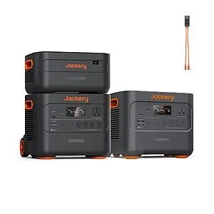 Jackery Explorer 2000 Plus Portable Power Station (2-Pack) with 1x Extra Battery & Parallel Connector, 6128Wh LiFePO4 Battery Pack